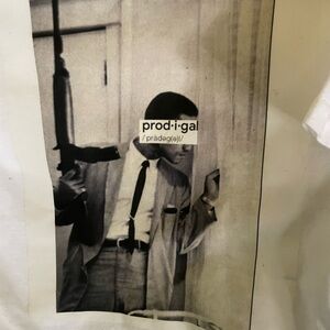 Prodigal Graphic Tee in Black and White w Hat